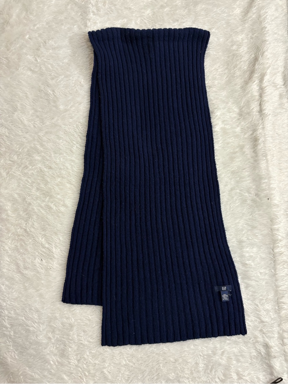 GAP Navy Ribbed Knit Scarf for Women